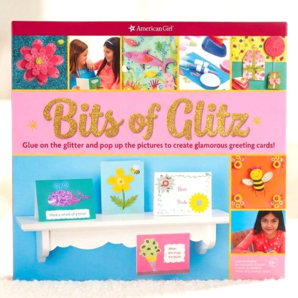 American Girl Bits of Glitz Greeting Card Craft Kit Set Kids Ages 8+ Complete